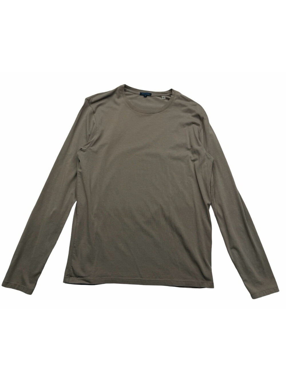 Patrick Assaraf Pima Cotton Stretch Long Sleeve Shirt Grey Size M